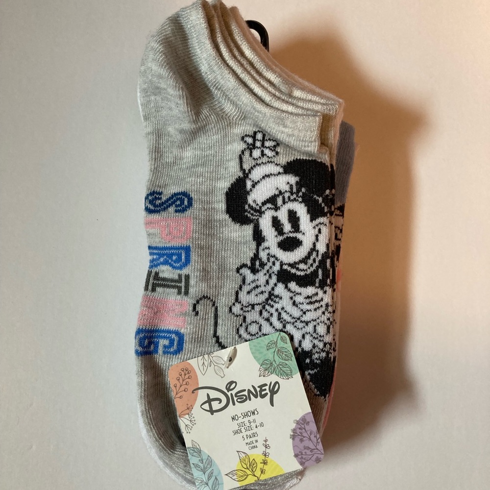 Disney Mickey & Minnie No Show Socks NWT